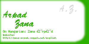 arpad zana business card